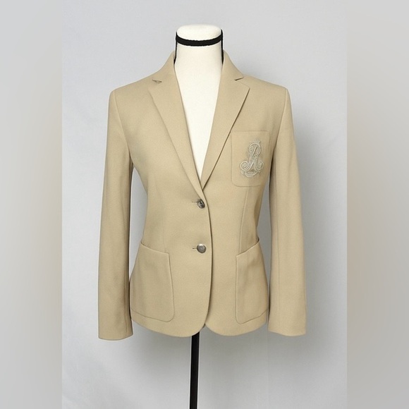 🏇Lauren Ralph Lauren Bullion Jacquard Crest Blazer NWT Size S 🏇 - Picture 8 of 9